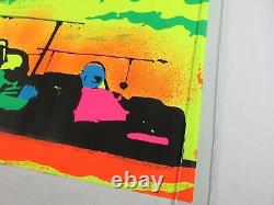 Vintage 1970 McLAREN RACE CAR Blacklight MOVIN OUT Poster FLYING DUTCHMAN PRESS