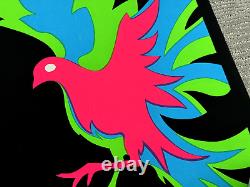 Vintage 1970 Nova Posters DOVE GENESIS VIII, 9 Blacklight Velvet Poster 14.5x30