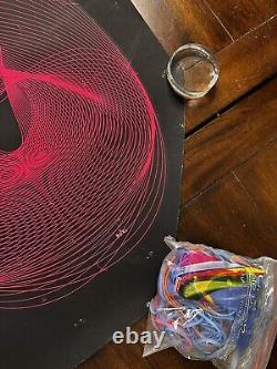 Vintage 1970 Pink Black Light Poster Pendulum Art Poster Nova Poster