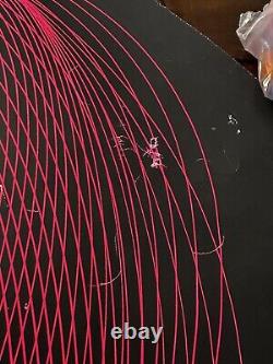 Vintage 1970 Pink Black Light Poster Pendulum Art Poster Nova Poster