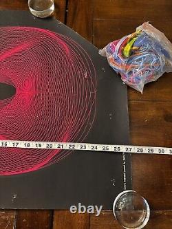 Vintage 1970 Pink Black Light Poster Pendulum Art Poster Nova Poster