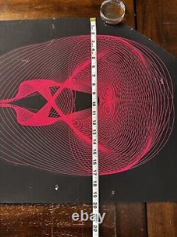 Vintage 1970 Pink Black Light Poster Pendulum Art Poster Nova Poster