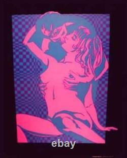 Vintage 1970 Poster Ecstasy Blacklight Sunset Marketing 21x29