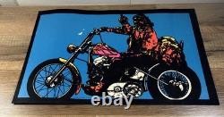 Vintage 1970 Pro Arts Hopper Finger Velvet Black Light Poster Original 16x10