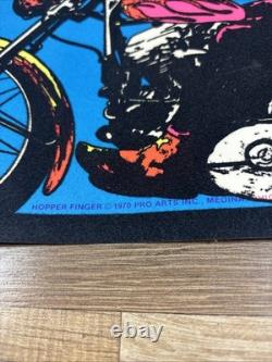 Vintage 1970 Pro Arts Hopper Finger Velvet Black Light Poster Original 16x10