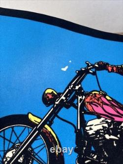 Vintage 1970 Pro Arts Hopper Finger Velvet Black Light Poster Original 16x10