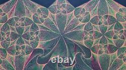 Vintage 1970 Psychedelic Abstract Black Light Poster 36 x 23 Gemini Rising Inc