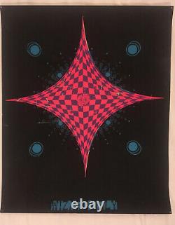 Vintage 1970 Psychedelic Wizard Of Ozly Blacklight Poster Pink Diamond RARE