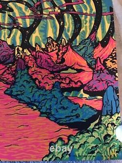 Vintage 1970 Third Eye Blacklight Poster 2000 Light Years from Home #230 Rhodes