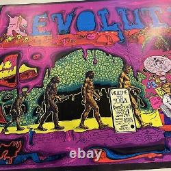Vintage 1970 black light poster Revolution/evolution hippie poster never hung