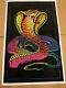 Vintage 1970's Aa Graphics King Cobra #991 Blacklight Poster 35 X 23 Rolled