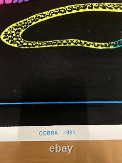 Vintage 1970's AA Graphics King Cobra #991 Blacklight Poster 35 x 23 Rolled