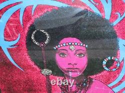 Vintage 1970's Afro Venus Poster Velva-Print Flocked Blacklight PP-417 35 x 23