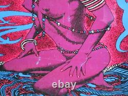 Vintage 1970's Afro Venus Poster Velva-Print Flocked Blacklight PP-417 35 x 23