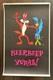 Vintage 1970's Beep Beep Yoras! Wile E Coyote & Road Runner Black Light Poster