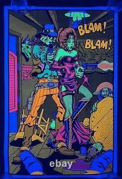 Vintage 1970's BILLY THE KID Blacklight Poster AA Sales 23x35 Near Mint