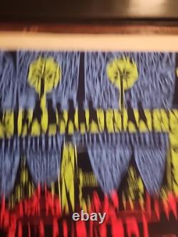 Vintage 1970's Blacklight Headshop Poster BOSKPVICE SKALICE TRAIN STATION