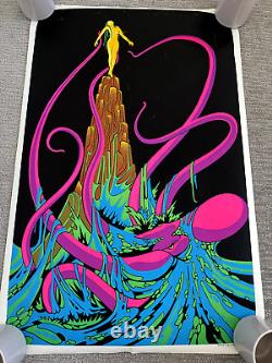 Vintage 1970's OCTOPUS Original Blacklight Poster 23x35 Vintage AA Sales PP 121