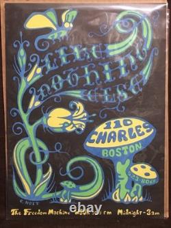 Vintage 1970's Psychedelic Black Light Poster The Freedom Machine Boston WBUR