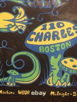 Vintage 1970's Psychedelic Black Light Poster The Freedom Machine Boston WBUR