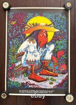 Vintage 1970's SAN MEZCALITO rick griffen BLACK LIGHT POSTER headshop HIPPIE