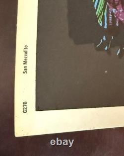 Vintage 1970's SAN MEZCALITO rick griffen BLACK LIGHT POSTER headshop HIPPIE