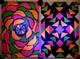 Vintage 1970s Black Light Posters Lot Of 2 Abstract 24 X 17 Very Good