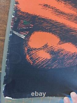 Vintage 1970s Blacklight Poster Black Woman Nude Diana Ross Art Print 31x21.5