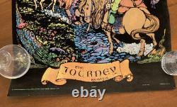 Vintage 1970s Flocked Blacklight Hobbit Poster Tolkien Journey Begins 32 x 21