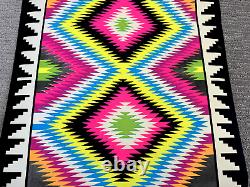Vintage 1970s NAVAJO OP PSYCHEDELIC HEADSHOP BLACKLIGHT POSTER By A SIRKIA 21x25