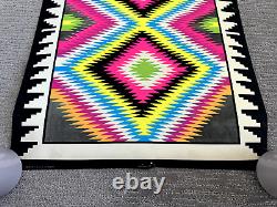 Vintage 1970s NAVAJO OP PSYCHEDELIC HEADSHOP BLACKLIGHT POSTER By A SIRKIA 21x25