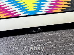 Vintage 1970s NAVAJO OP PSYCHEDELIC HEADSHOP BLACKLIGHT POSTER By A SIRKIA 21x25