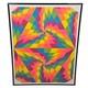 Vintage 1970s Op Art Deep-deep Nancy Parker Silk Screen Blacklight Poster