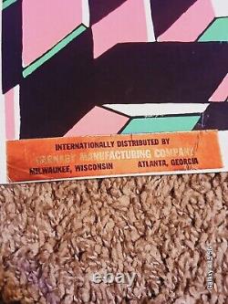 Vintage 1970s Psychedelic Blacklight Poster Power Of Eunice 23x35