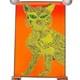 Vintage 1970s Psychedelic Cat Blacklight Poster Cocorico Graphics Joe Roberts Jr