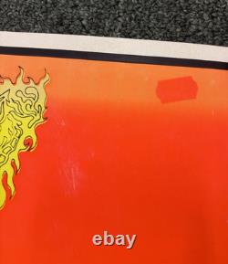 Vintage 1970s Psychedelic Cat Blacklight Poster Cocorico Graphics Joe Roberts Jr