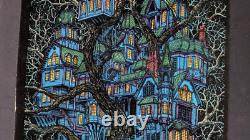 Vintage 1970s Western Graphics Blacklight Poster #675 Tree House