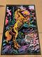 Vintage 1970s Western Graphics Stallion Blacklight Poster Cat #350 Rolled