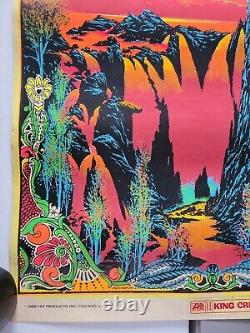 Vintage 1971 Black Light Psychedelic Poster Garden Of Eden By Bunnell