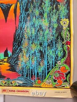 Vintage 1971 Black Light Psychedelic Poster Garden Of Eden By Bunnell