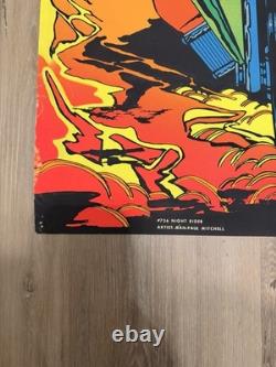 Vintage 1971 Blacklight Poster Night Rider #736 Third Eye Inc