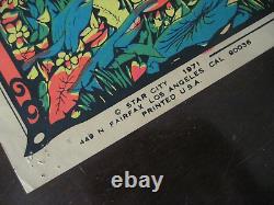 Vintage 1971 COBRA PRINCESS Star City/Pacific Screen BLACKLIGHT Poster