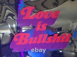 Vintage 1971 Four Posters People Love Is Bullshit Black Light Poster Ships Free