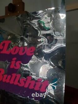 Vintage 1971 Four Posters People Love Is Bullshit Black Light Poster Ships Free