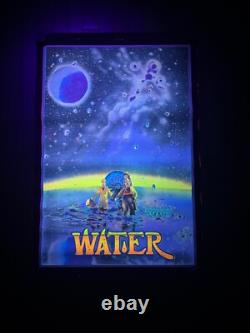 Vintage 1971 Gemini Rising Water Laurel & Hardy Black Light Poster Time Travel