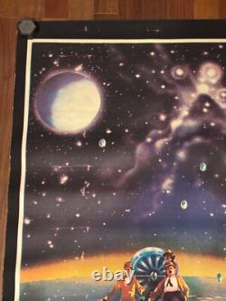 Vintage 1971 Gemini Rising Water Laurel & Hardy Black Light Poster Time Travel