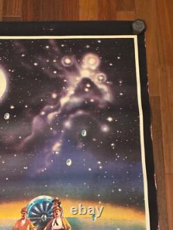 Vintage 1971 Gemini Rising Water Laurel & Hardy Black Light Poster Time Travel