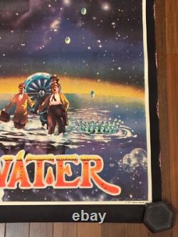 Vintage 1971 Gemini Rising Water Laurel & Hardy Black Light Poster Time Travel