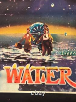 Vintage 1971 Gemini Rising Water Laurel & Hardy Black Light Poster Time Travel