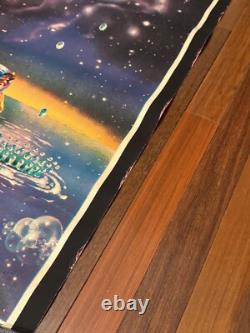 Vintage 1971 Gemini Rising Water Laurel & Hardy Black Light Poster Time Travel